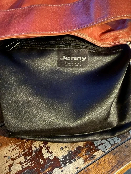 Vintage 90s Y2K Jenny VERA PELLE made in ITALY Pink Leather Hobo Bag - Picture 12 of 16